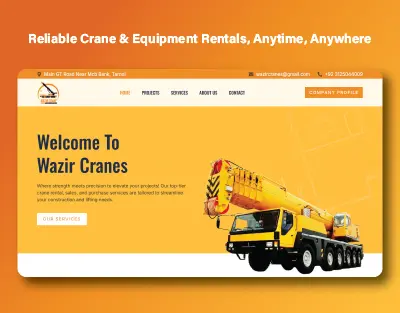 Wazir Crane Website for Client